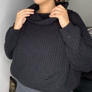 Black knitted sweater